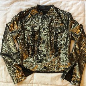 ⚜️gold-to-black color changing sequin blazer⚜️